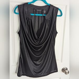New York and company Black Draped Sleeveless Top
